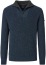 Thumbnail 1- Redmond Pullover - Troyerkragen mit Reissverschluss - dunkelblau