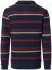 Thumbnail 2- Redmond Sweatshirt - Troyerkragen mit Reissverschluss - Streifen - rot